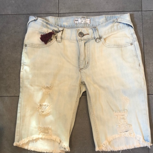Free People Pants - Free People Distressed Jean Shorts